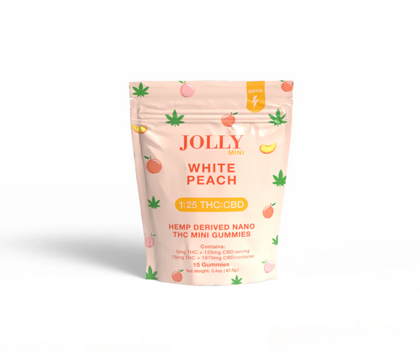 Jolly 5 MG White Peach Gummies Sativa